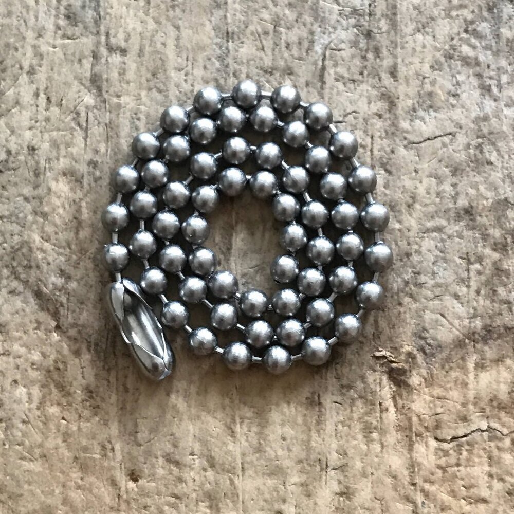 6 INCHES Stainless Steel Ball Chain Extender - 3.2mm thick